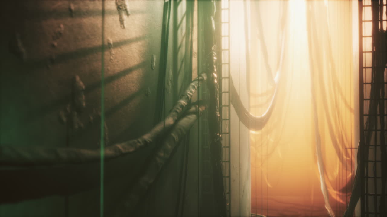 cables eléctricos en el túnel con luz