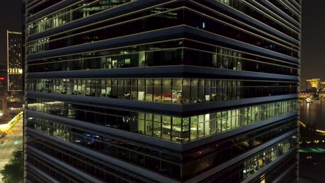 modern skyscraper at night