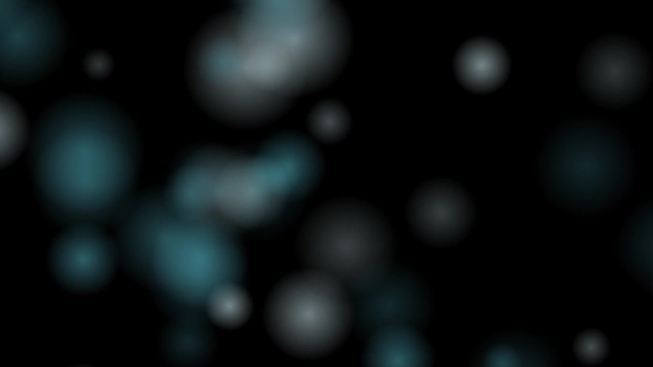 Abstract Motion Background with Floating Blue and White Bokeh Circles