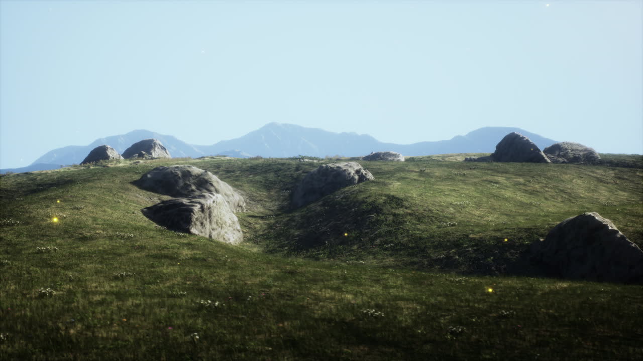 아름다운 녹색 산 풍경