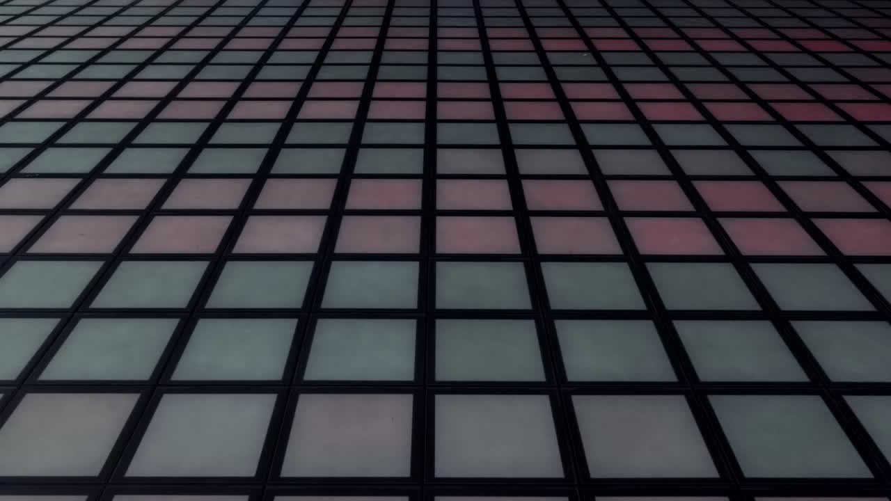 piso con patrón de cuadrícula de led rojo