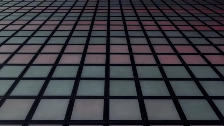 Red LED Grid Pattern Floor