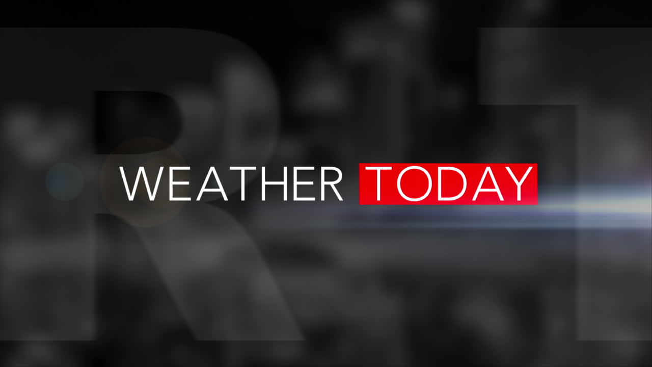 &ldquo;WEATHER TODAY&rdquo; 3D Motion Graphic with black background