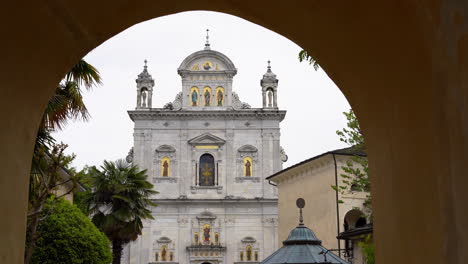 The-beautiful-church-of-the-Sacred-Mountain-of-Varallo,-a-christian-devotional-complex,-a-unesco-world-heritage-si-in-Italy