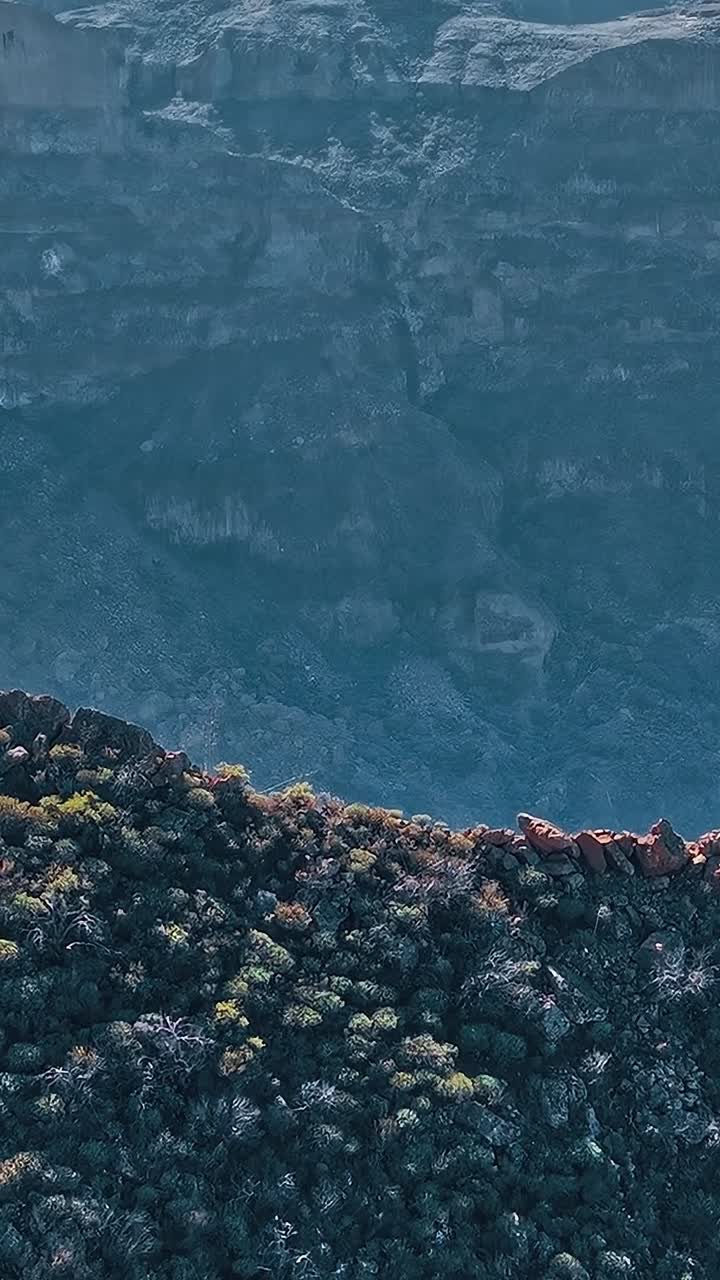 Exploring the rocky landscape of Gran Canaria from an aerial view