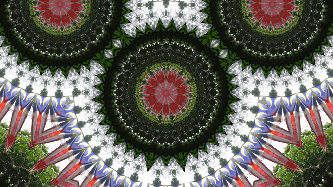 simetría abstracta bandera de malasia caleidoscópico