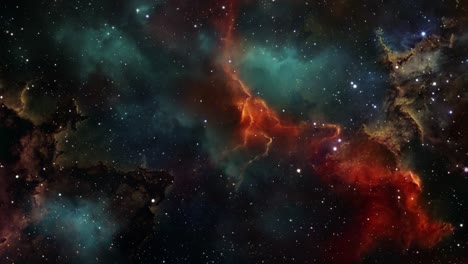 colorful  nebula in the universe, seamless loop