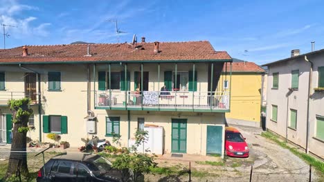 charming streets and houses in lombardy, italy