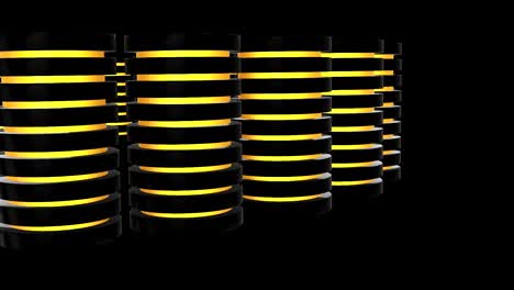 futuristic server hard disk and database block or battery cell. web hosting or cloud computing concept.