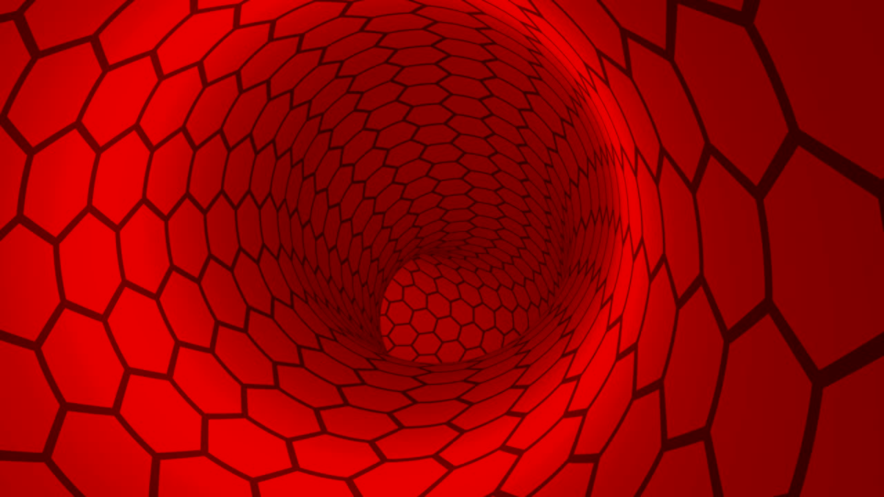 la cámara se mueve en el túnel.