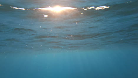 sun rays under the water surface