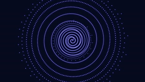 psychedelic spiral rings and dots on dark space