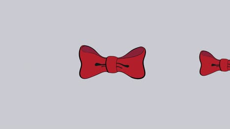 animación de un arco rojo repetido sobre un fondo gris