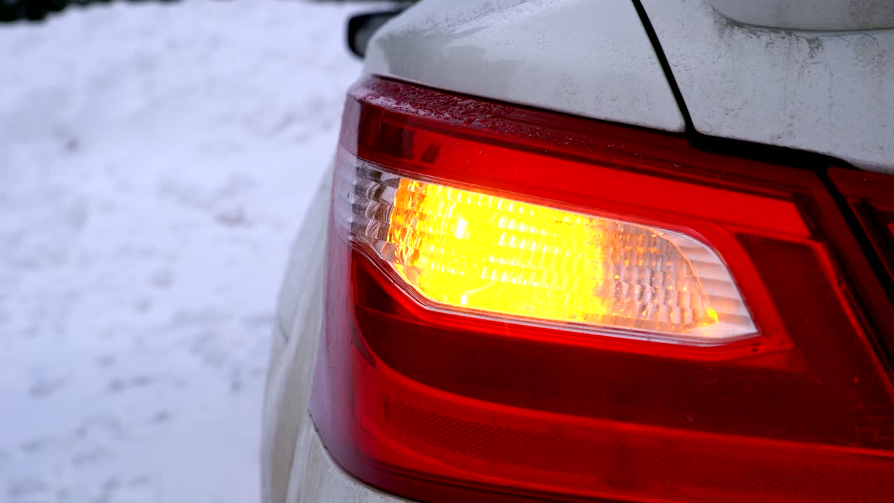 회전 신호의 근접 촬영 보기