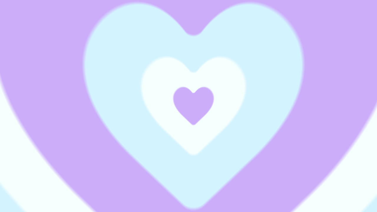 평평한 디자인의 모션 그래픽 야생 꽃 심장 배경