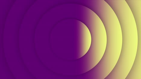círculos de vértigo degradados de color amarillo intenso y morado