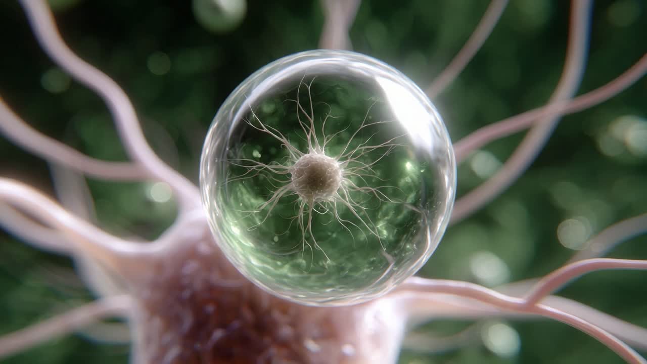 Exploring the Intricate Structure of a Neuron: A Close-Up View of a Neuronal Cell Highlighting Its Fascinating Biological Processes and Connections to the Nervous System