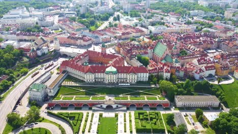 Panoramablick-Auf-Die-Wunderschöne-Stadt-Warschau-In-Polen