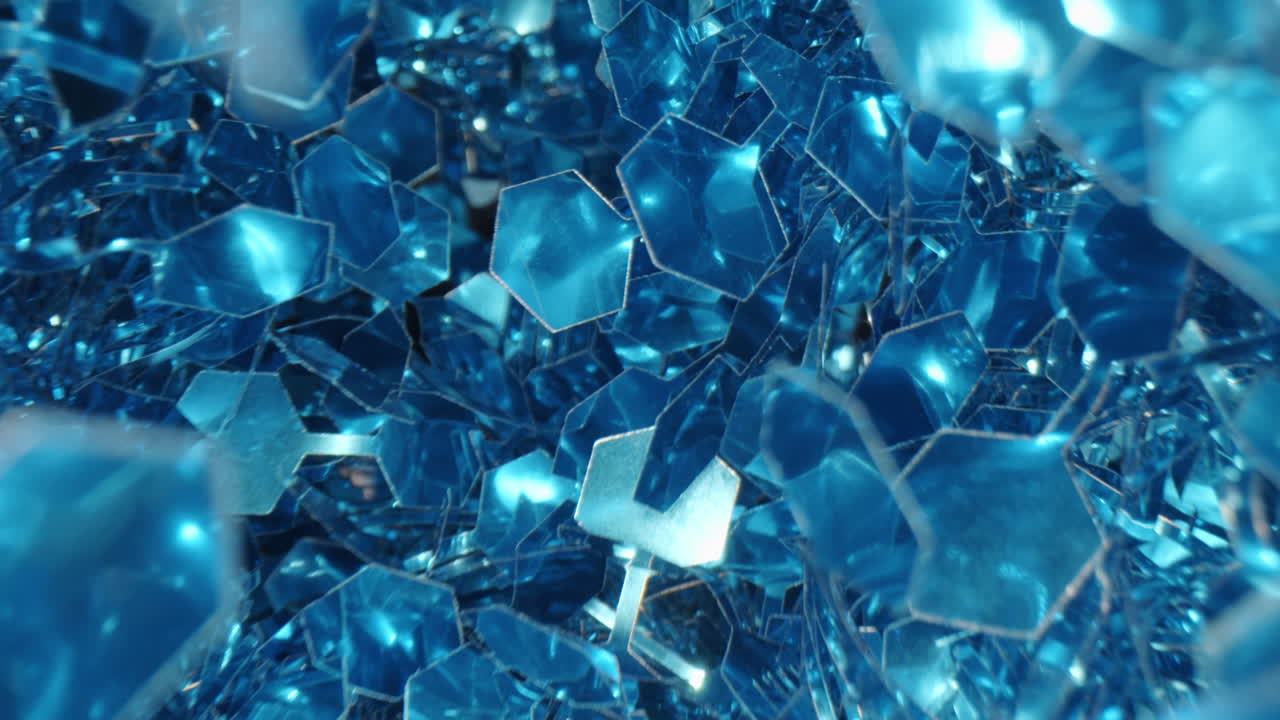 추상적인 파란색 육각형 패턴