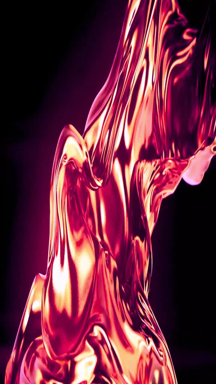 Dynamic Abstract Metallic Fluid Flowing Background