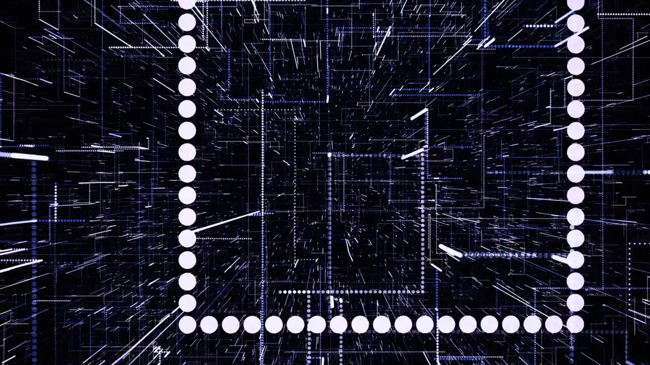 Futuristic Digital Network with Glowing Lines and Data Flow