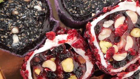 primer plano de las coloridas delicias turcas