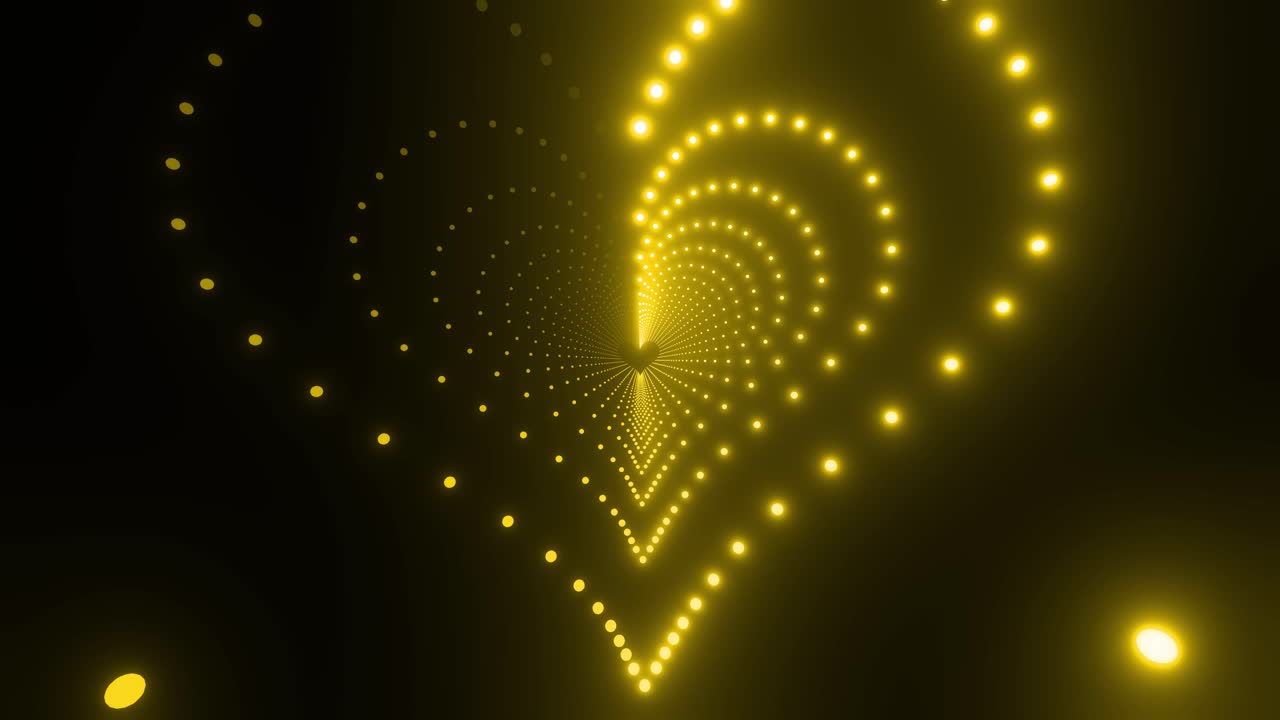 Abstract Heart Tunnel of Glowing Lights