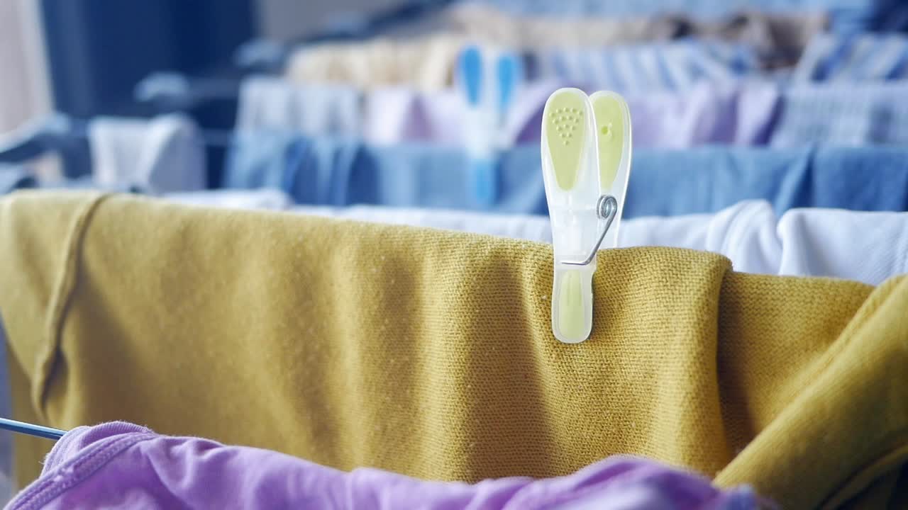 Drying Clothes on a Clothesline