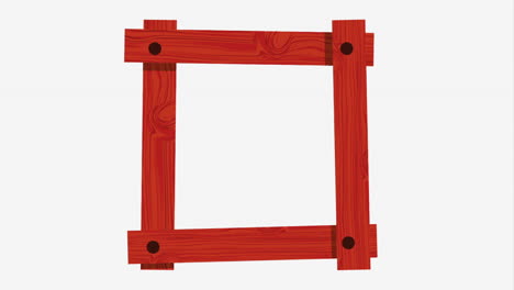 red wooden picture frame