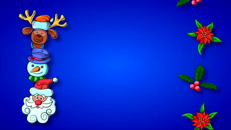 animación abstracta en bucle con personajes navideños