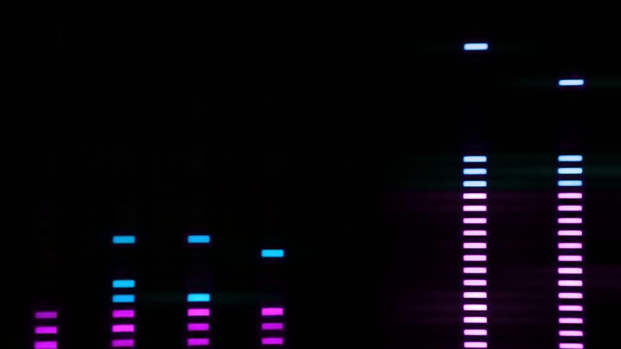 Audio levels on equalizer display