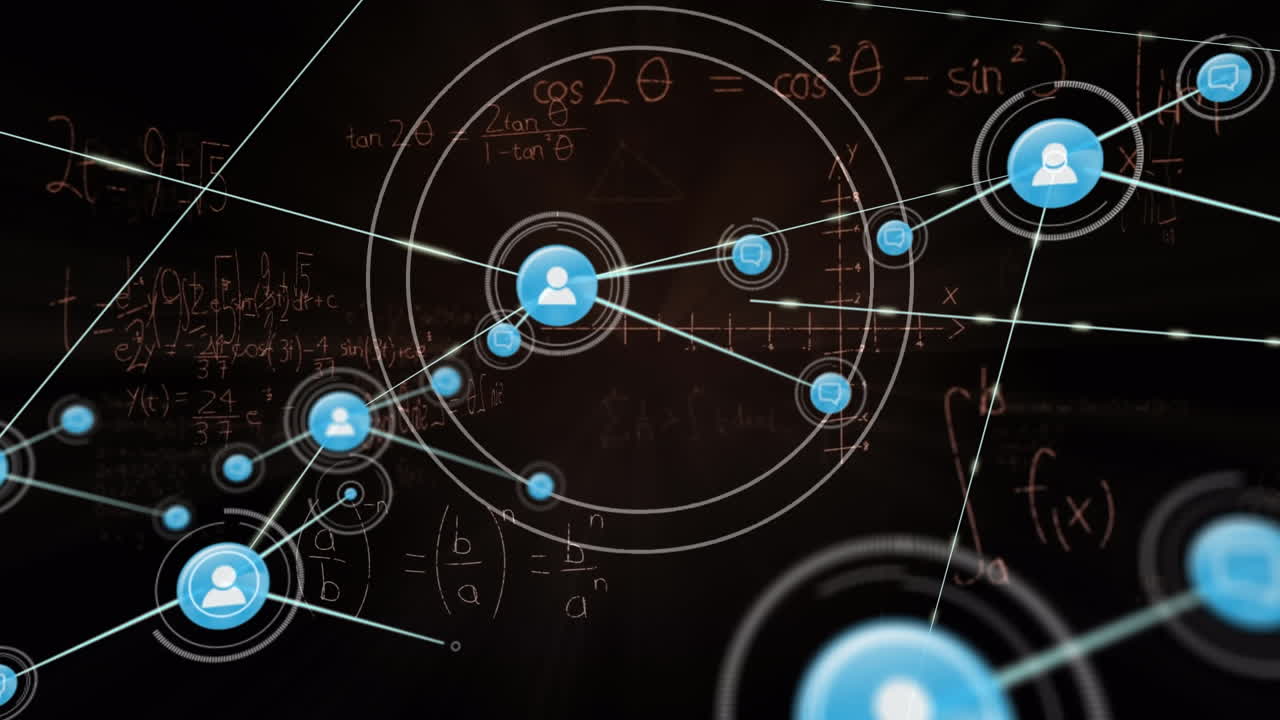 수학 방정식에 대한 연결 네트워크의 애니메이션
