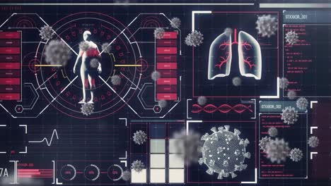 Animation-of-covid-19-cells-and-data-processing-over-screen