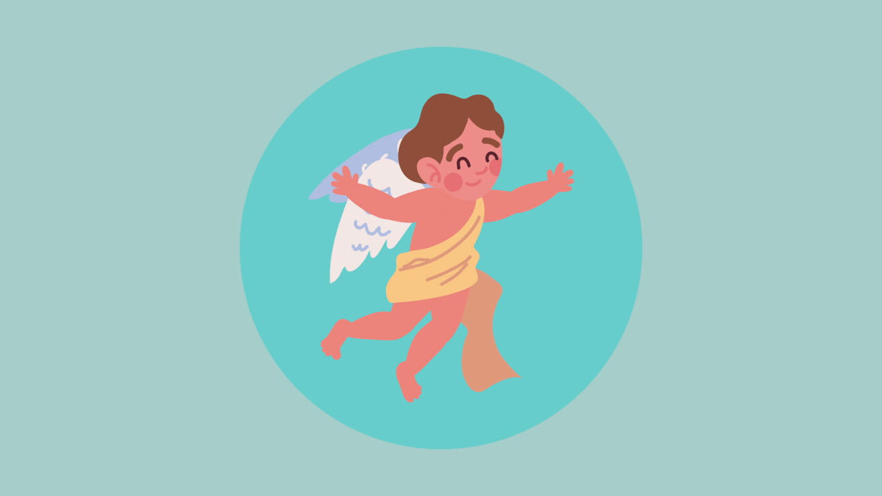 un pequeño personaje volador de ángel