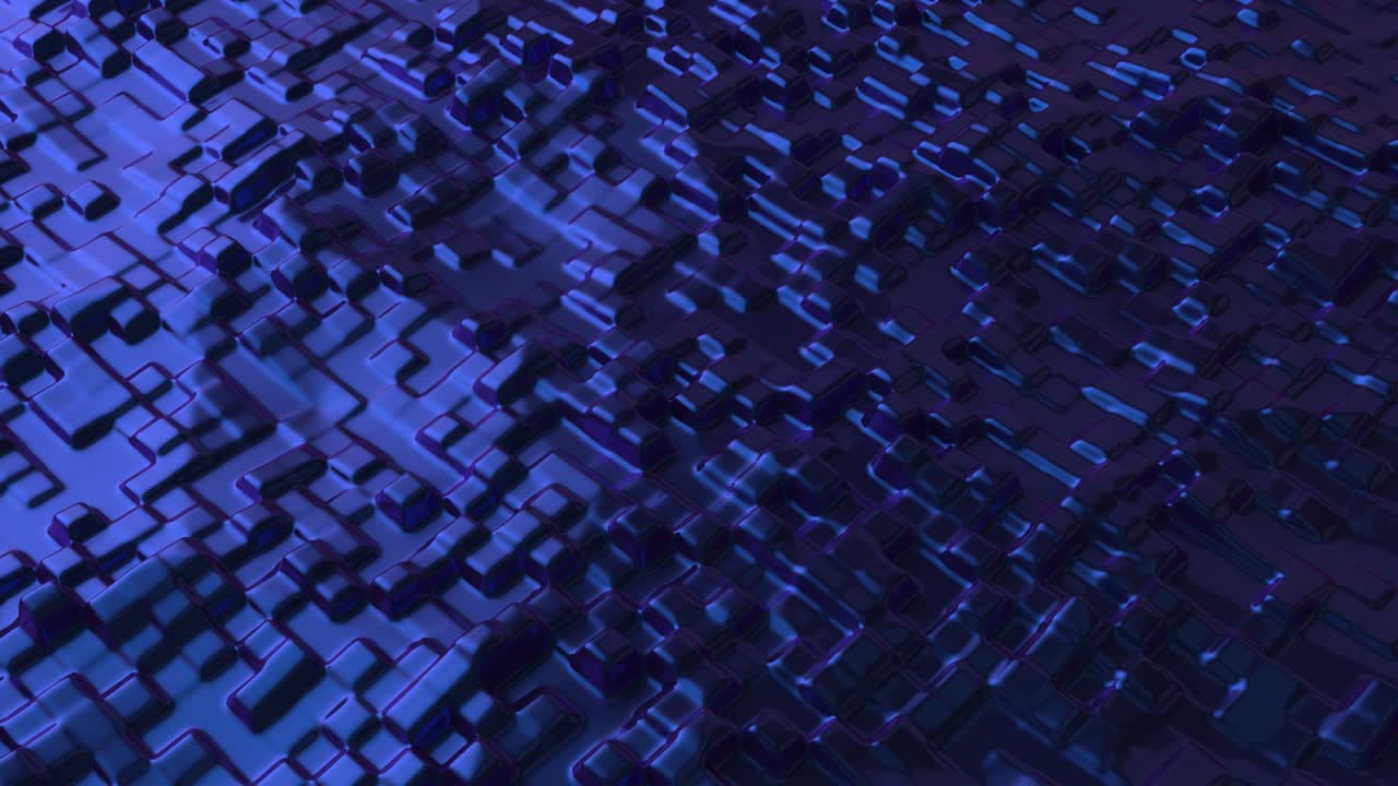 fondo abstracto con cuadrados lisos de cuadrícula púrpura. superficie de estructura celular. plantilla de fondo moderna para documentos, informes y presentaciones. bucle sin costuras animación 3d de 4k