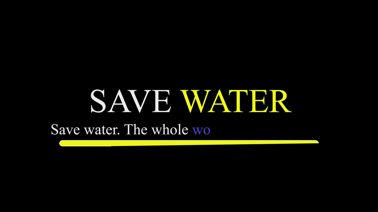 물을 절약하라 - 세계 물 날 - 물을 절감하라 캠페인