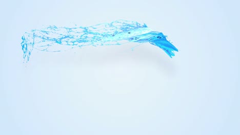 4k blue splash moves past the camera in slow motion. 3d animation with luma matte as alpha channel for simple substitution of the background under the liquid. to cut a splash use luma matte. 13