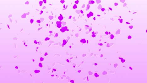falling pink hearts