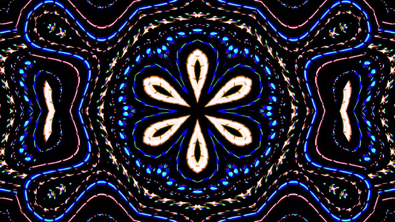 movimiento de onda de línea, colorido, sobre un fondo negro