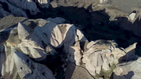 cappadocia's fairy chimneys: geological pillar rock formations formed by erosion