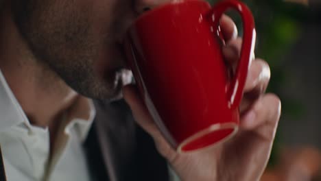 close-up of a man speaking