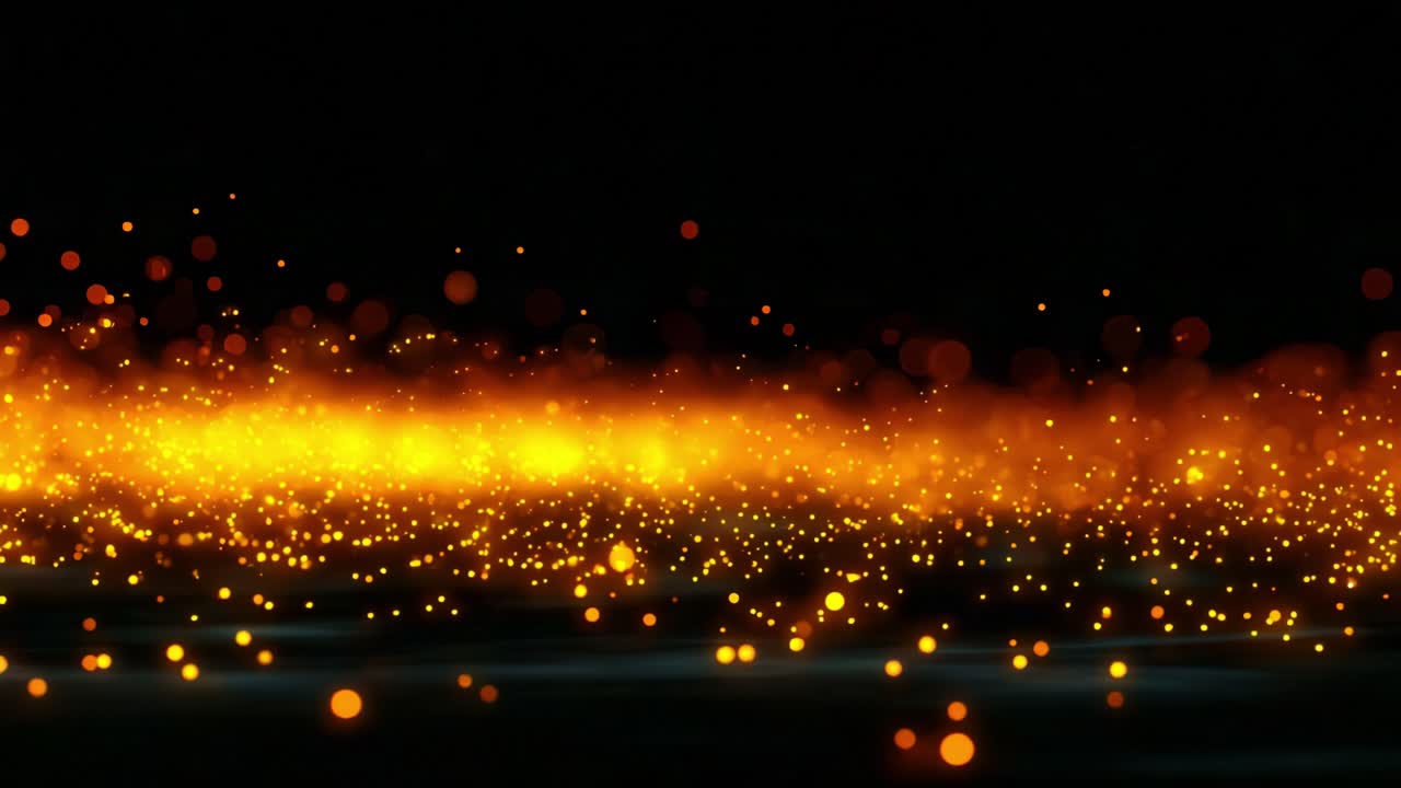 A Radiant Display of Flickering Lights: Captivating Visuals of a Warm Glowing Background with Dazzling Particles Dancing Through the Air, Creating an Enchanting Atmosphere