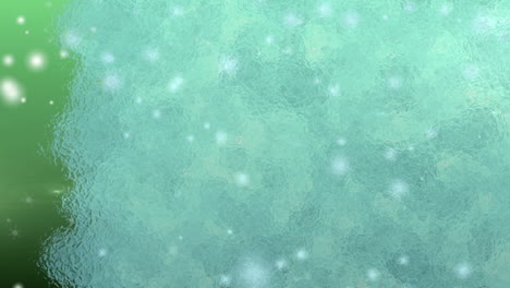 animation of snow and frost on green background