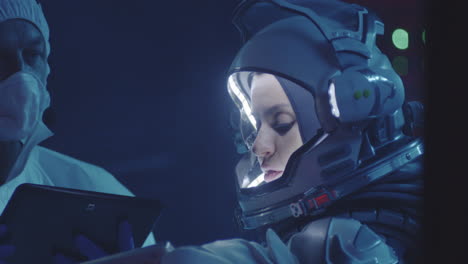 astronaut training session
