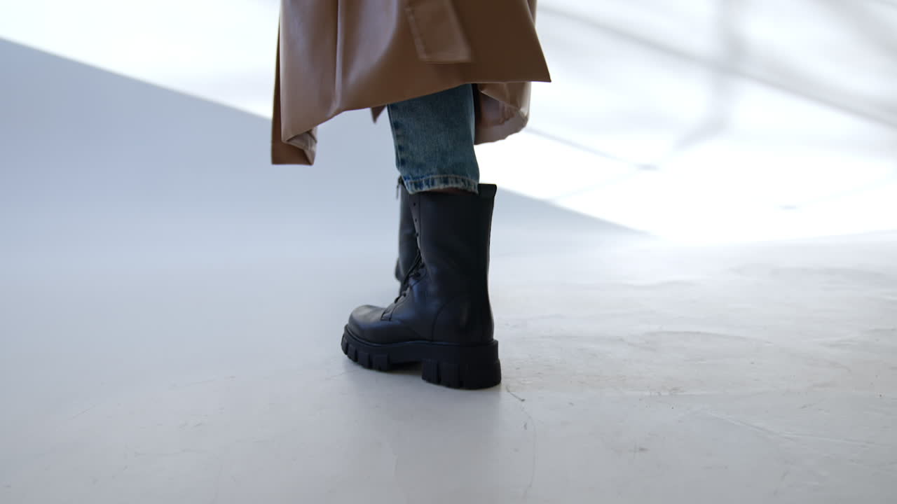 Woman in Fashionable Fall Outfit