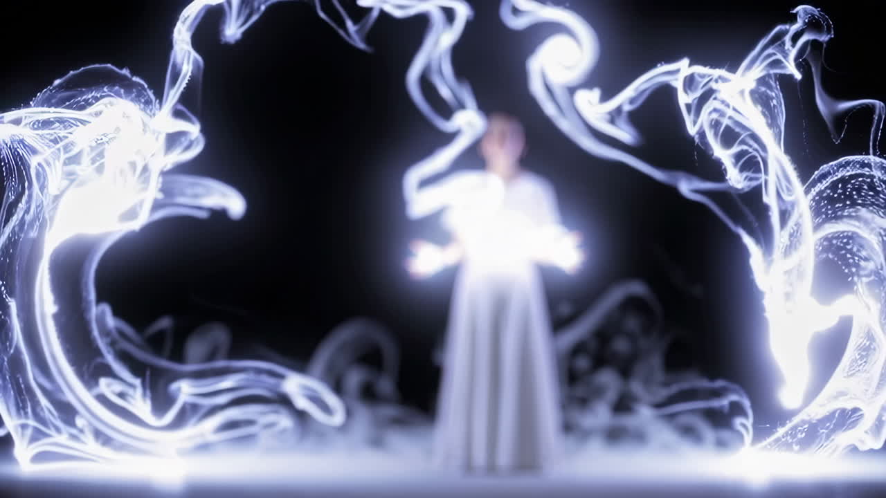 Woman with Glowing Energy