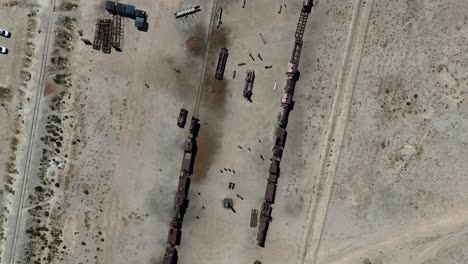 salar de uyuni bolivia south america desert salt flats landscapes aerial drone view mountains trains