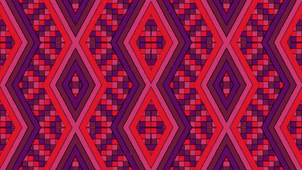 formas caleidoscópicas rayas y cuadrados colorido fondo de bucle sin costuras