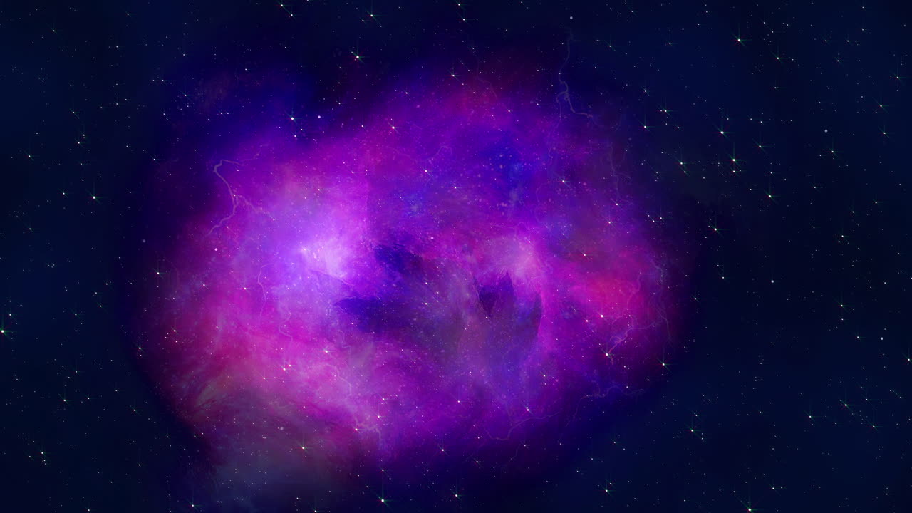 紫色太空星云动画