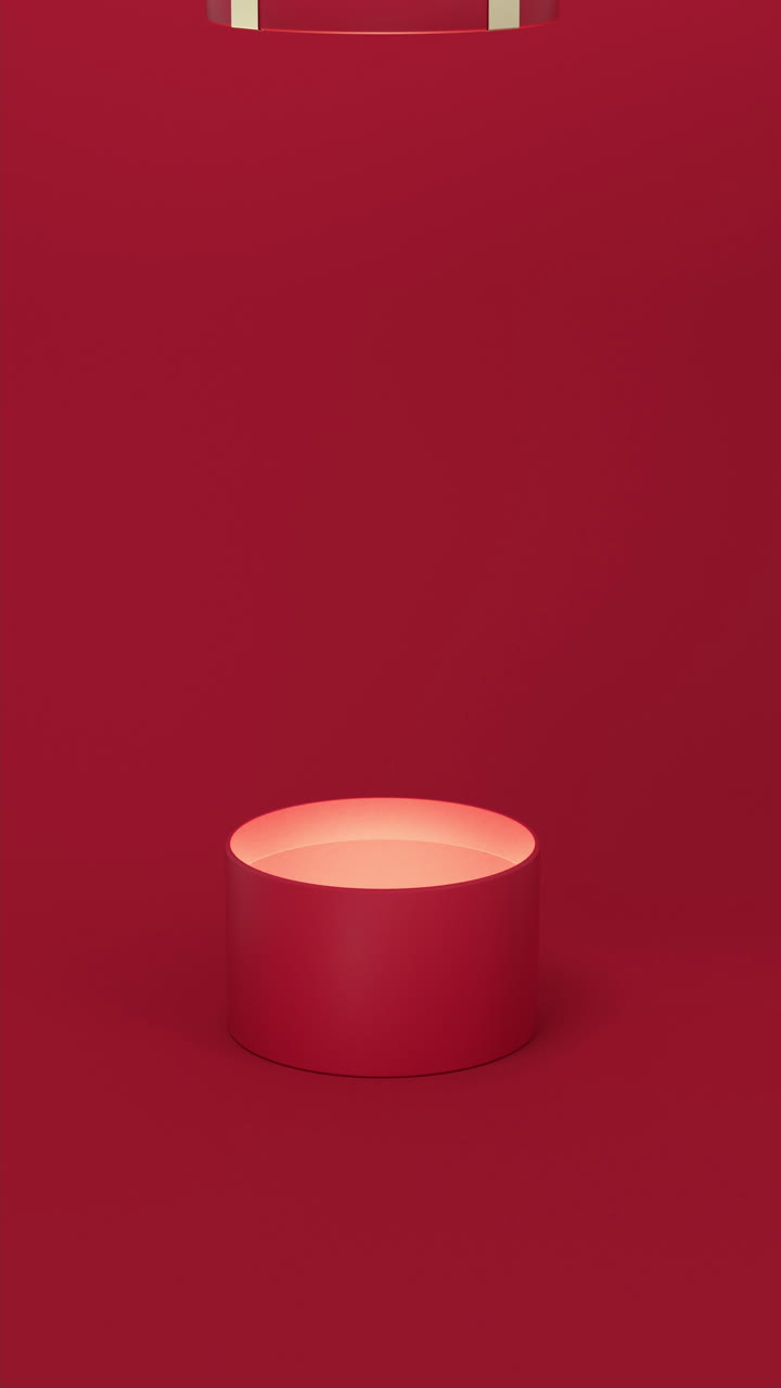 Apertura del regalo con palloncini sul cappello, rendering 3D